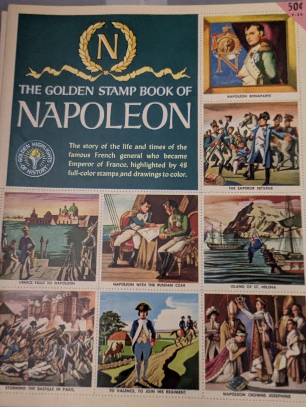 The 1950s The Golden Stamp Book Of Napoleon Adventure Coloring Book Collectible